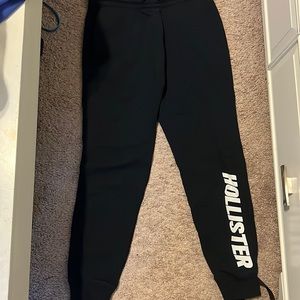 Black hollister joggers